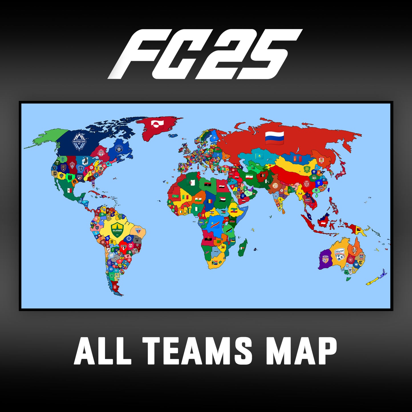 Mapa de todos los EQUIPOS del FC 25 (666 equipos) [Archivo Photoshop]