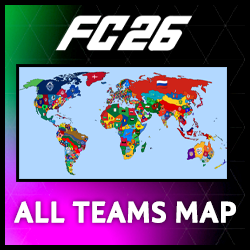 FC 26 All TEAMS Map (662 Teams) [Photoshop File]