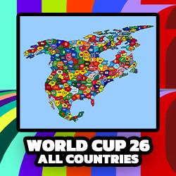 World Cup 2026 All Countries Map [Photoshop File]